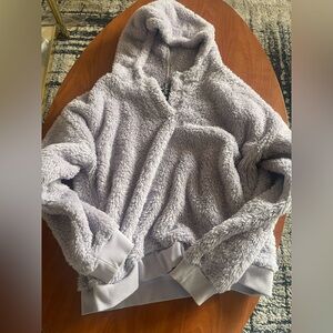 Lukka Gray Fleece Hooded Jacket